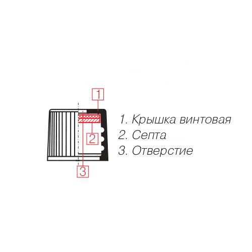 Крышка винтовая с септой для виал 1,5 мл со стандартным горлышком