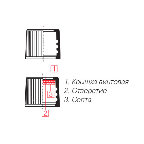 Крышка с септой для виал 4 мл