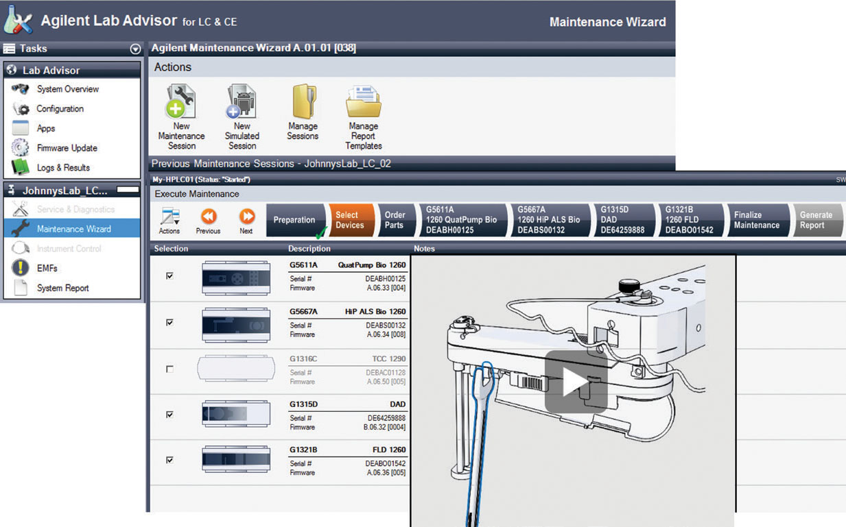Agilent Maintenance Wizard