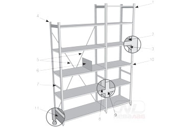 Стеллажи металлические серия СУ